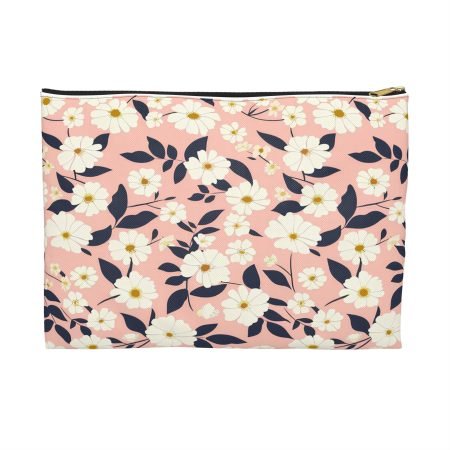 Floral Accessory Pouch, Cute Makeup Bag, Stylish Organizer, Floral Design Gift, Everyday Carryall, Gift for Her, Travel Essentials
