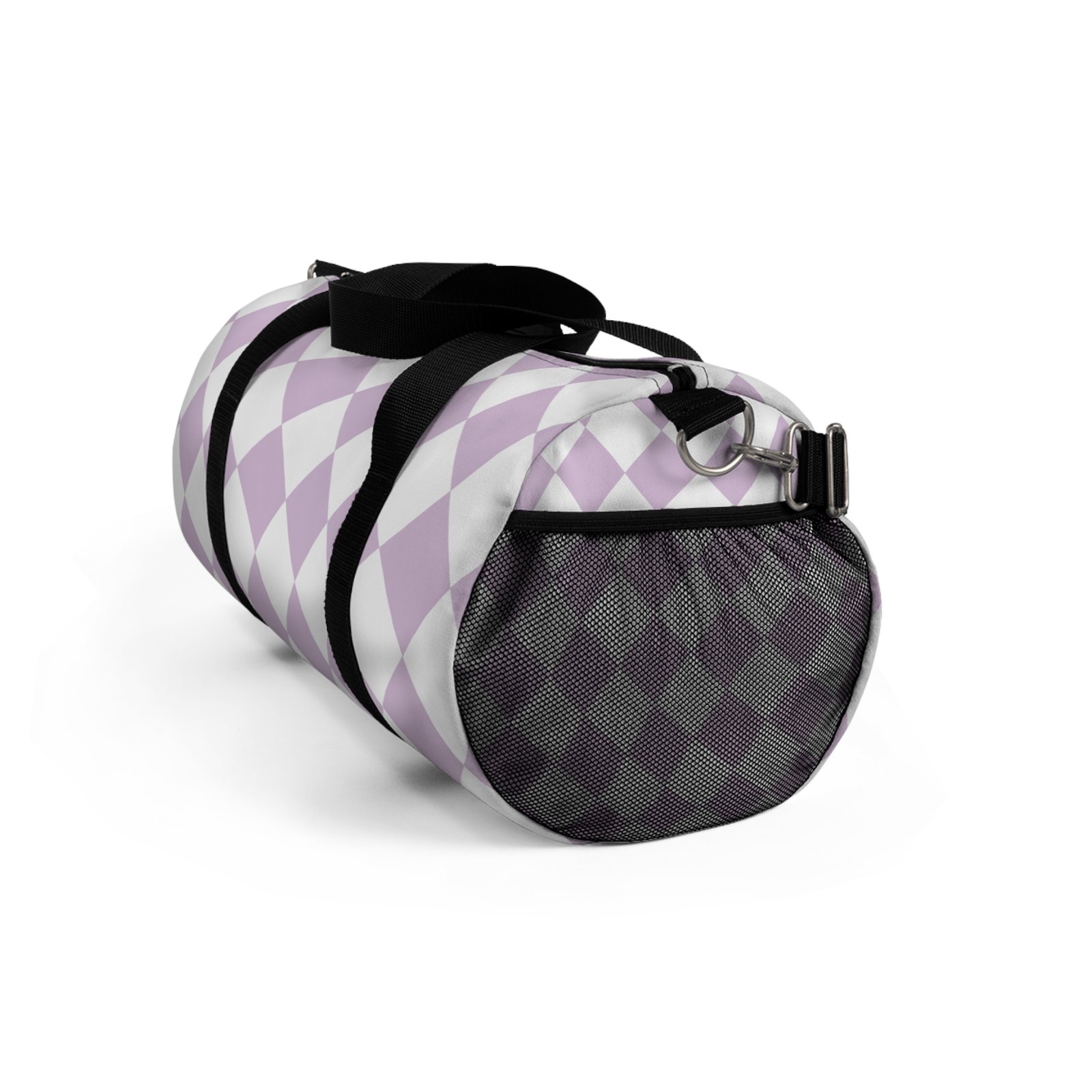 Chic Lavender Checkered Duffel Bag for Gym, Travel, Weekend Getaways, Stylish Storage, Fitness Fashion, Gift Idea - Image 8