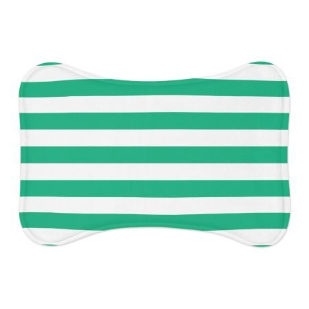Stylish Pet Feeding Mats | Chic Dog Bowls, Non-Slip Cat Place Mats, Pet Decor, Housewarming Gift, Green Stripe Design