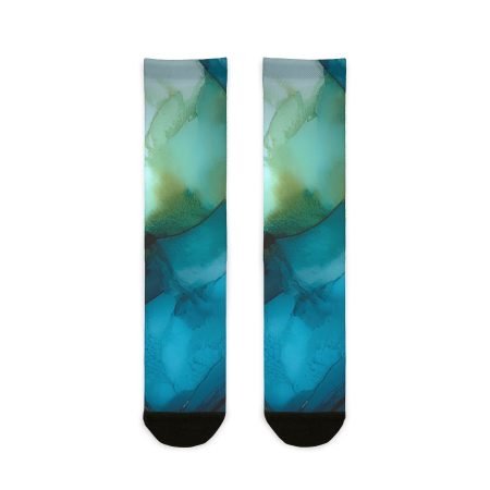 Vibrant Abstract Crew Socks, Colorful Socks for Men and Women,Casual Wear, Unique Footwear