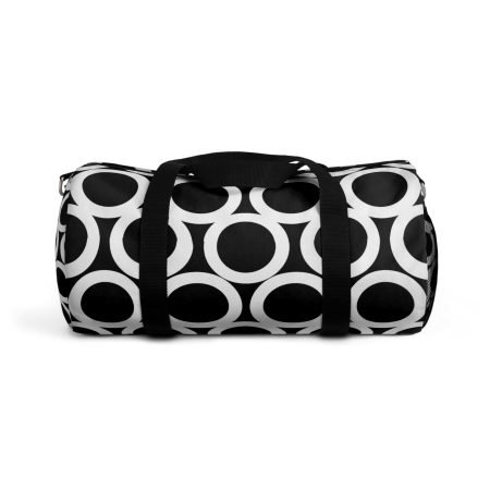 Chic Black and White Duffel Bag - Stylish Travel Gear, Gym Bag, Weekender Tote, Overnight Bag, Fashionable Luggage, Gift for Travelers