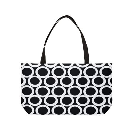 Chic Geometric Weekender Tote Bag | Stylish Travel Bag for Weekend Getaways, Beach Days, Shopping, Gym, and More