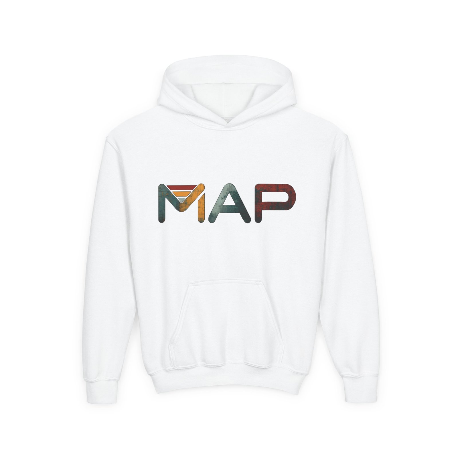 Youth Map Design Hoodie, Casual Sweatshirt for Kids, Cozy Gift for Travel Lovers, Perfect for Birthdays, Holidays, or Everyday Wear