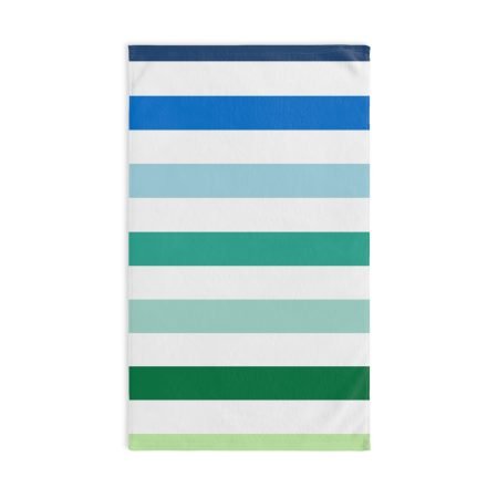 Hand Towel with Striped Design for Kitchen or Bathroom, Soft Absorbent Towel, Gift for New Home, Beach House Decor