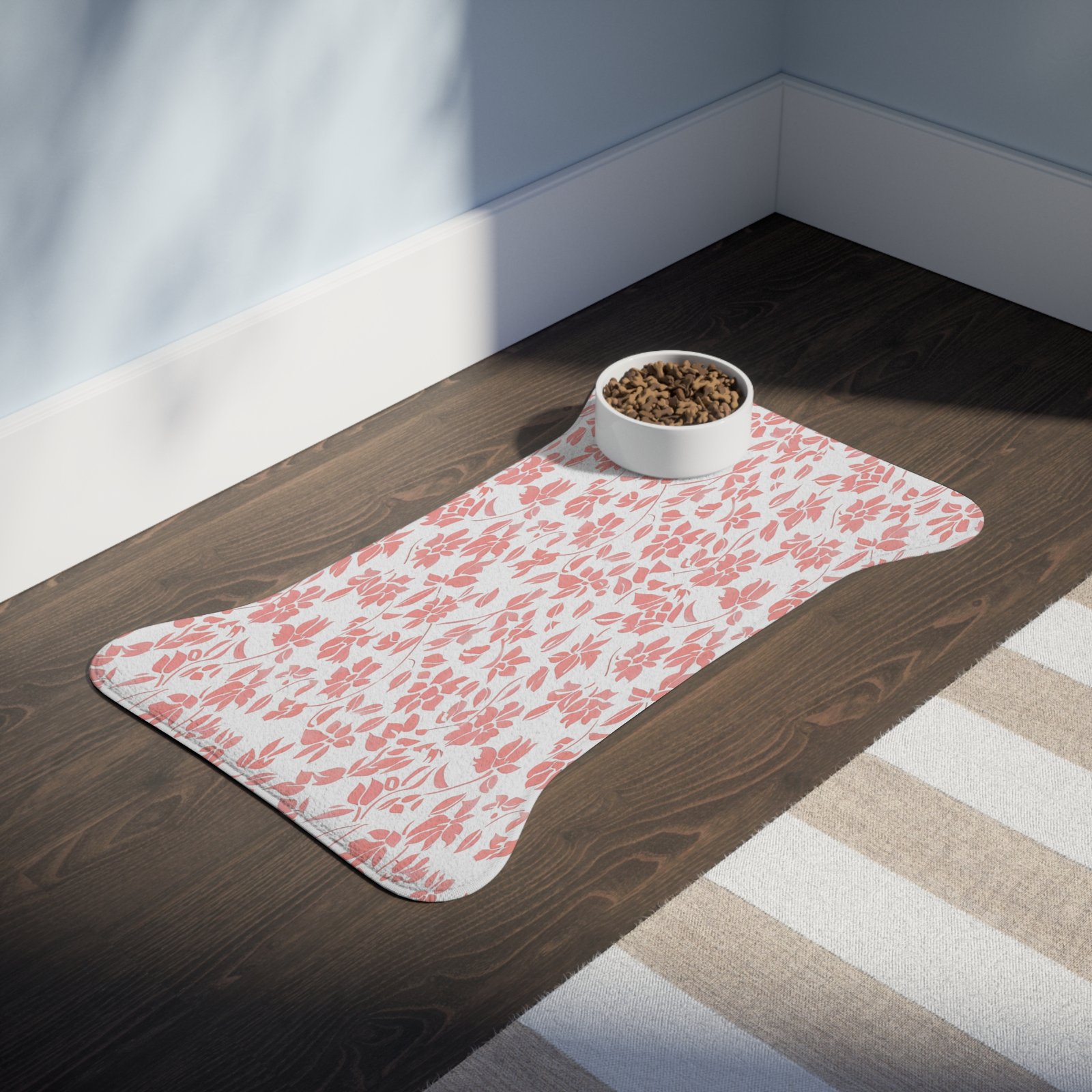 Floral Pet Feeding Mats with Whimsical Design, Cute Dog Bowl Mat, Non-Slip Cat Feeding Pad, Pet Lover Gift, Home Decor - Image 7
