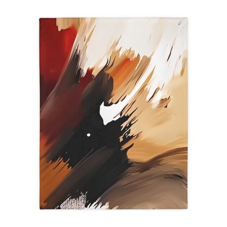 Cozy Abstract Velveteen Blanket, Microfiber Throw, Decorative Home Accent, Warm Gift for All Occasions, Modern Art Style