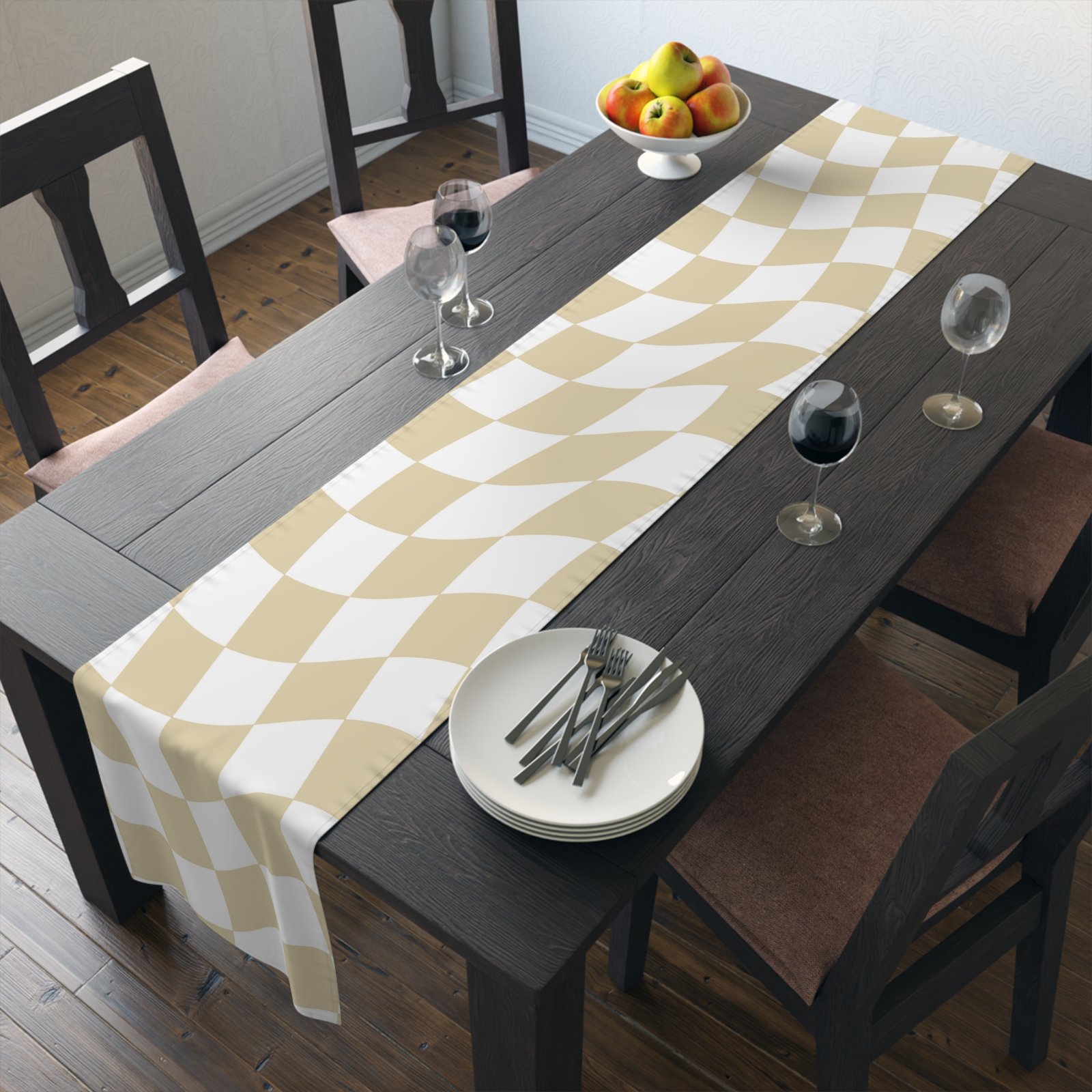 Stylish Checkered Table Runner, Chic Home Decor, Dining Table Accent, Perfect for Parties, Weddings, and Seasonal Gatherings - Image 16