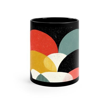 Modern Abstract Coffee Mug - Colorful Ceramic Cup for Home or Office, Ideal Gift for Tea Lovers, Friends, and Birthdays