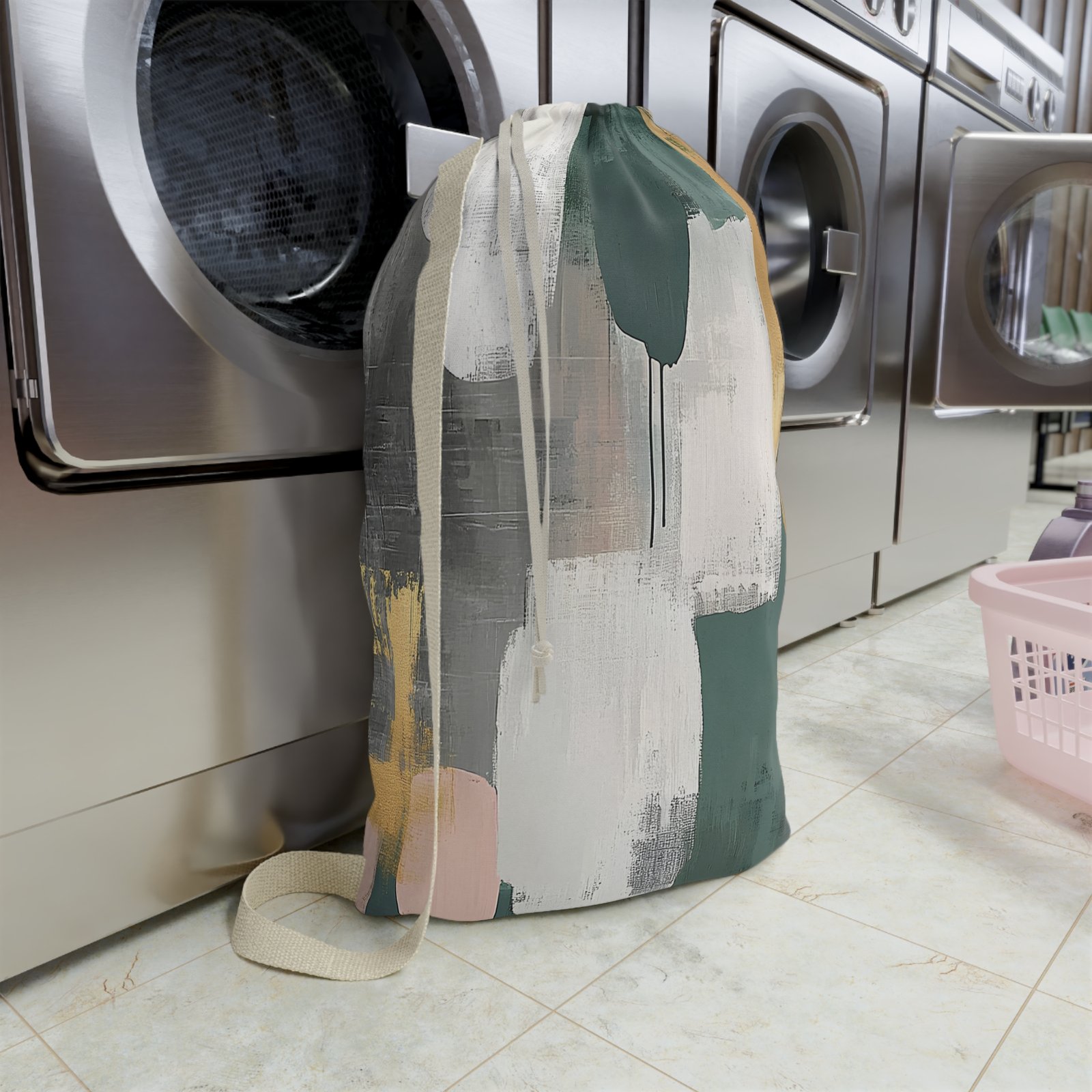 Chic Abstract Laundry Bag - Stylish Storage for Home, College, Travel, Gifts, Modern Decor, Eco-Friendly Organization - Image 8