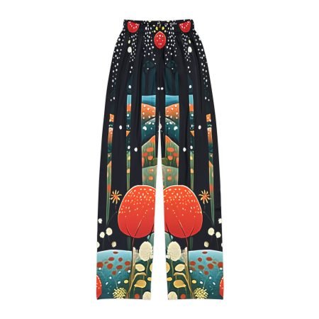 Whimsical Kids Lounge Pants, Comfortable Pajama Bottoms, Mushroom Print Sleepwear, Fun Chill Wear, Cozy Holiday Gift Option