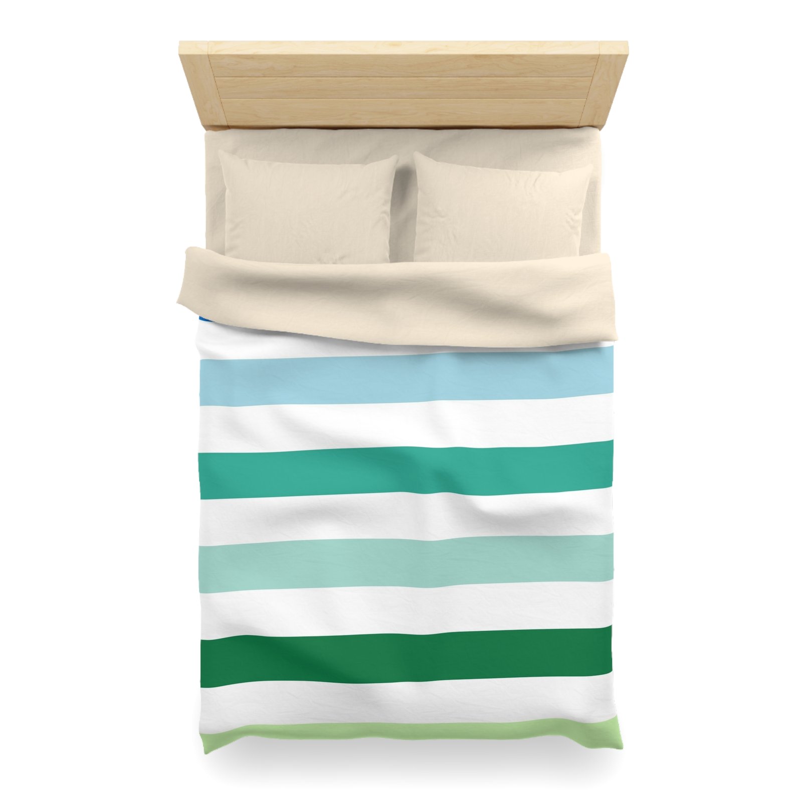 Coastal Striped Microfiber Duvet Cover | Soft Bedding for Beach Lovers | Summer Home Decor | Gift for Coastal Home | Bed Linens - Image 20