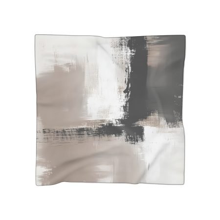 Chic Abstract Poly Scarf for Fashionable Layering, Lightweight Wrap for Women, Versatile Accessory for Every Season