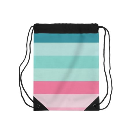 Colorful Striped Drawstring Bag - Stylish Gym Sack, Beach Tote, Travel Organizer, Gift for Her, Casual Backpack