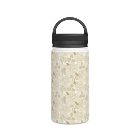 Nature-Inspired Stainless Steel Water Bottle, Outdoor Hydration, Eco-Friendly Gift, Travel Companion, Floral Design, Sports Hydration