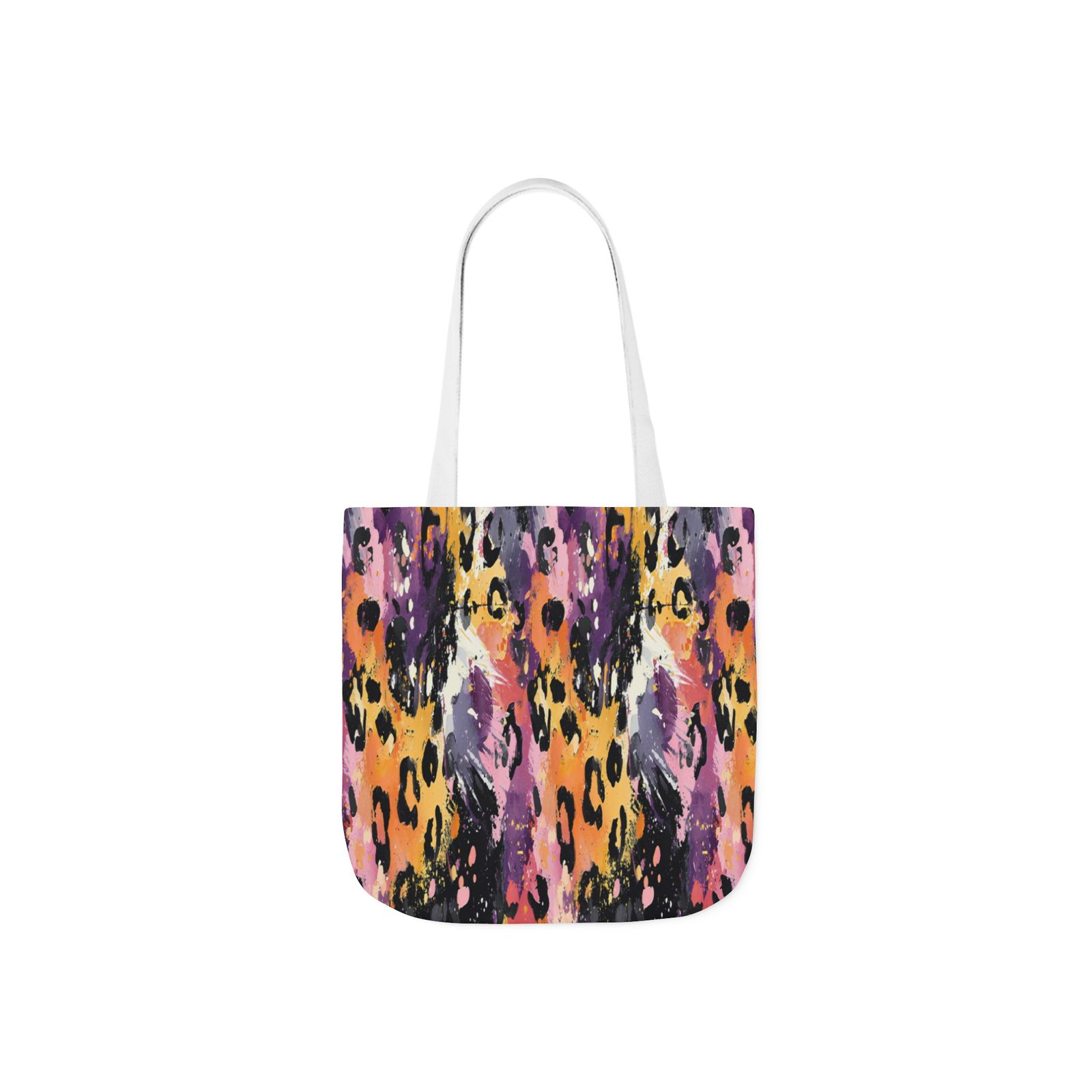 Vibrant Leopard Print Canvas Tote Bag, Colorful Shopping Bag, Stylish Everyday Tote, Eco-Friendly Gift, Beach or Grocery Bag - Image 19
