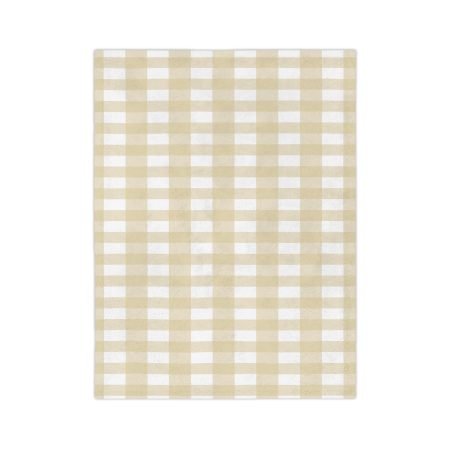 Cozy Farmhouse Velveteen Microfiber Blanket | Soft Checkered Throw for Home Decor, Gift for Housewarming, Nursery, Couch, Picnic