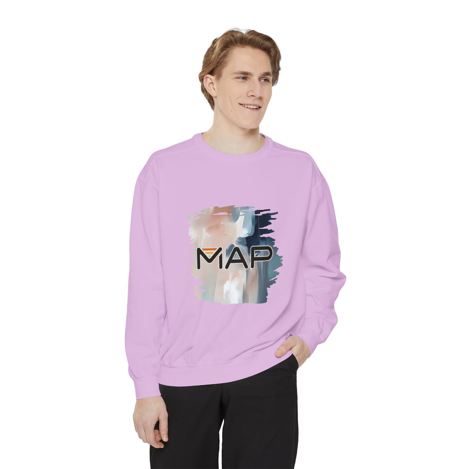Map-Inspired Unisex Garment-Dyed Sweatshirt | Cozy Casual Wear, Perfect for Travel, Gift for Map Lovers, Fall Fashion, Unisex Sweaters - Image 43