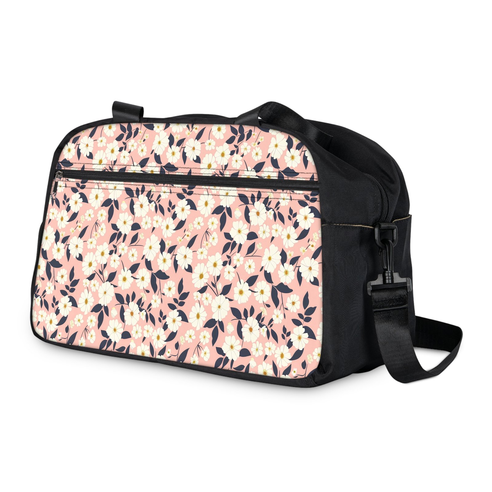 Floral Fitness Handbag - Stylish Gym Bag, Exercise Tote, Sports Travel Bag, Cute Workout Bag, Summer Floral Gym Essentials - Image 4