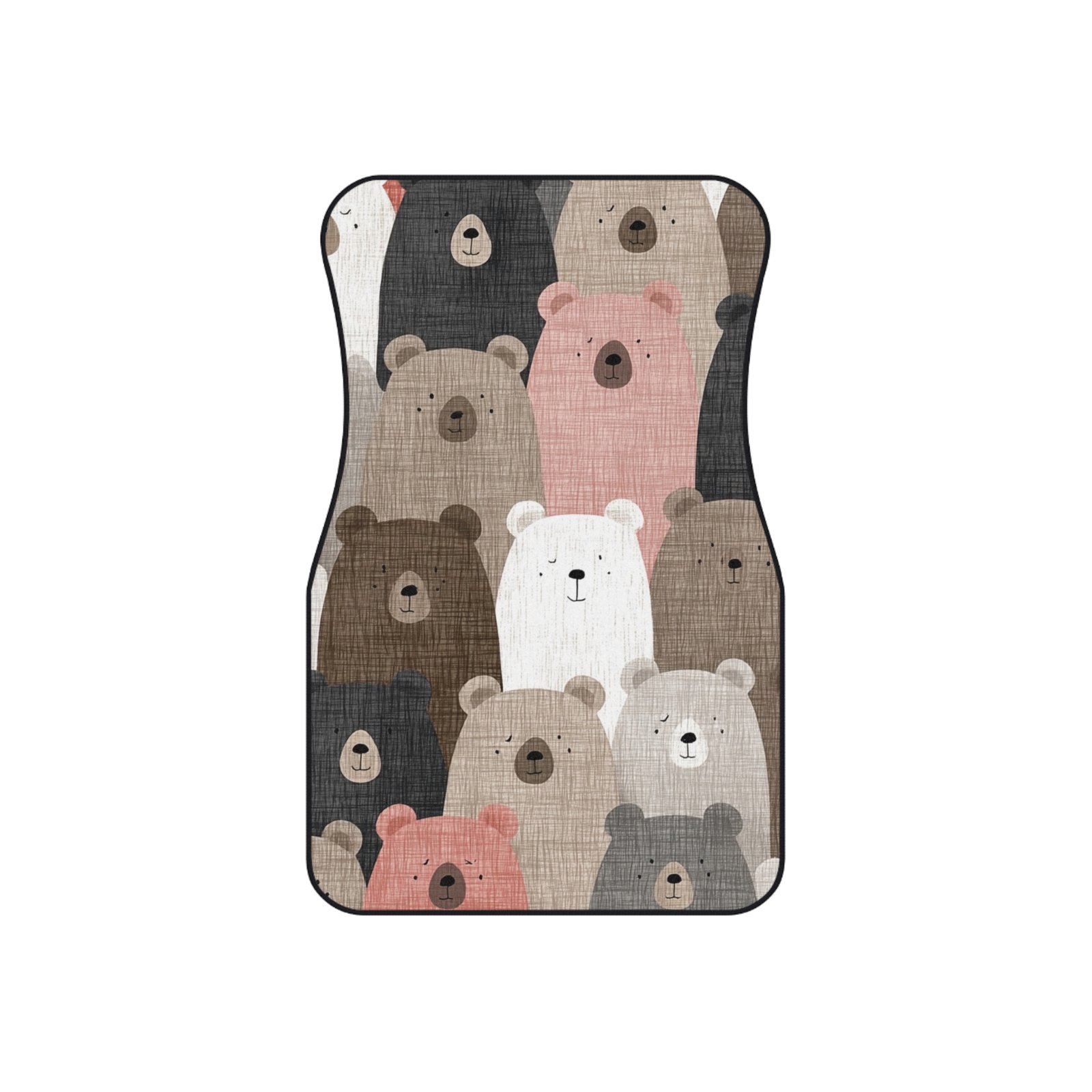 Cute Bear Car Mats Set, Adorable Bear Print Floor Mats, Car Accessories, Animal Theme Mats, Gift for Animal Lovers, Child-Friendly Decor - Image 2