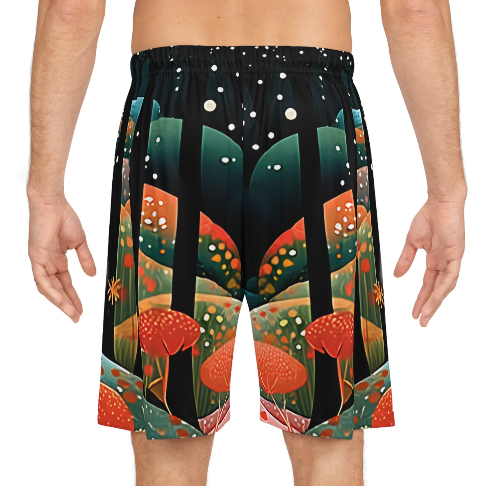 Vibrant Nature-Inspired Basketball Shorts, Colorful Activewear, Summer Sports, Beach Shorts, Unique Workout Gear, Gift for Athletes - Image 4