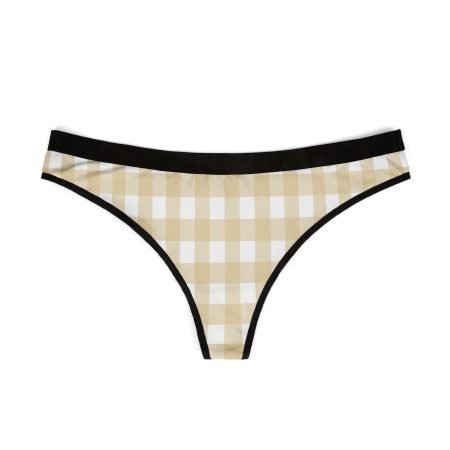 Women's Gingham Print Thong Underwear, Comfortable Lingerie, Fashionable Undergarment, Gift for Her, Everyday Essentials, Cute Intimates