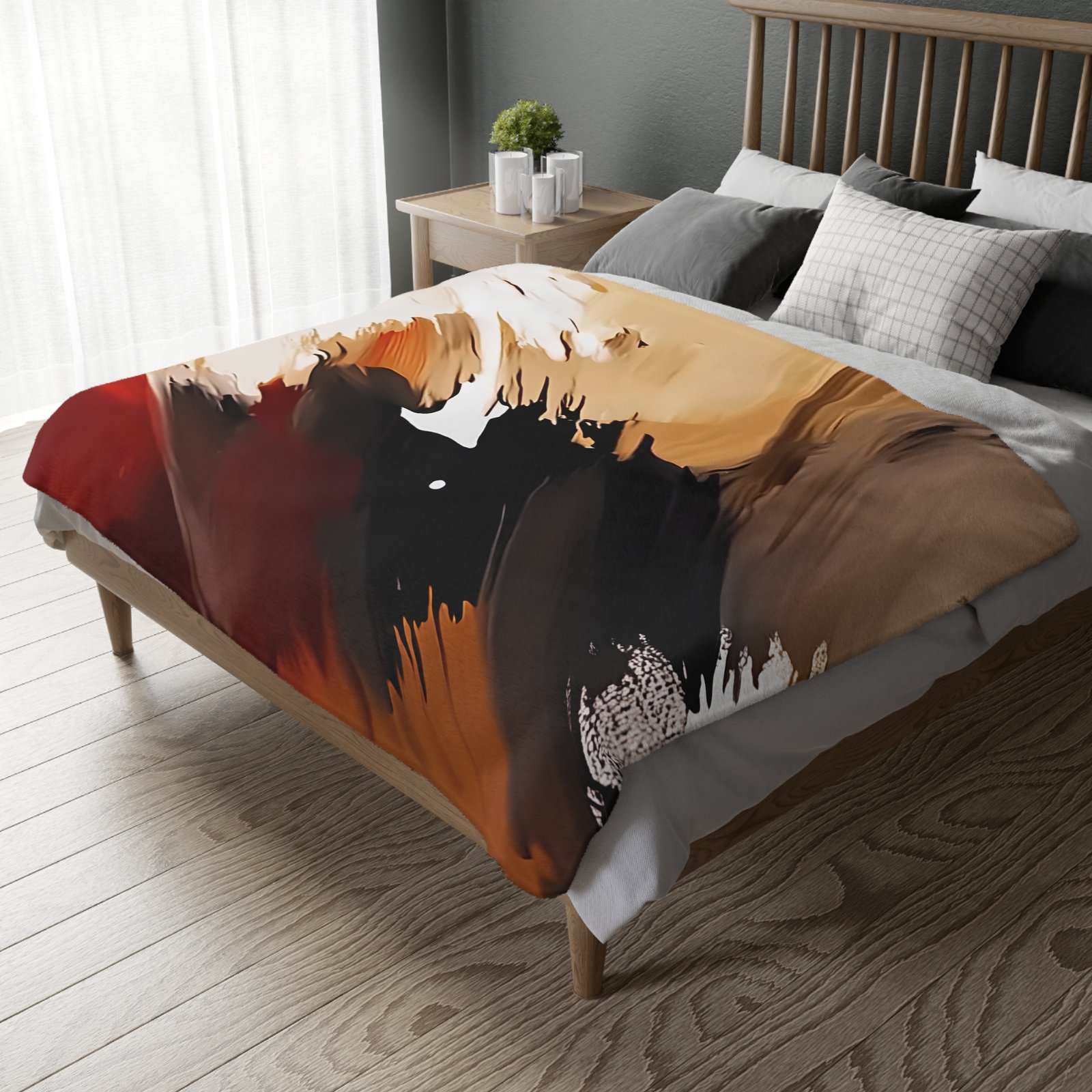 Cozy Abstract Velveteen Blanket, Microfiber Throw, Decorative Home Accent, Warm Gift for All Occasions, Modern Art Style - Image 12