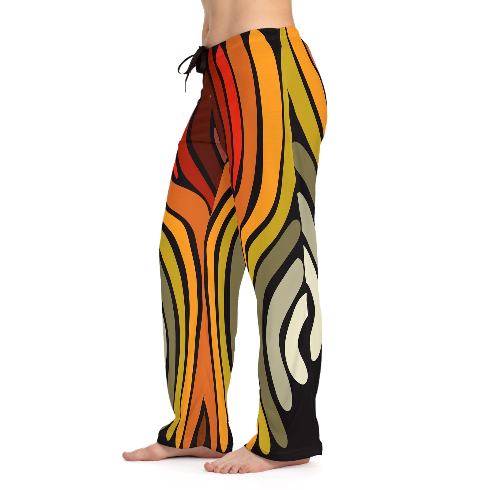 Retro Bohemian Women's Pajama Pants, Cozy Loungewear, Unique Gift for Her, Sleep Pants for Relaxation, Vibrant Patterned PJs - Image 2