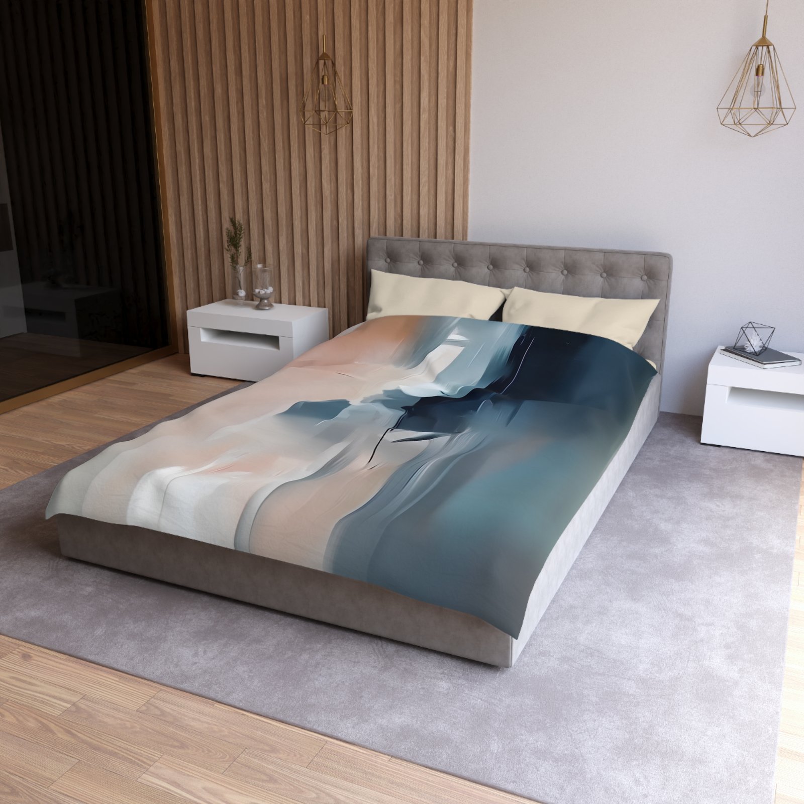 Artistic Microfiber Duvet Cover | Abstract Bedding | Cozy Bedroom Decor | Modern Home Decor | Gift for Art Lovers - Image 3