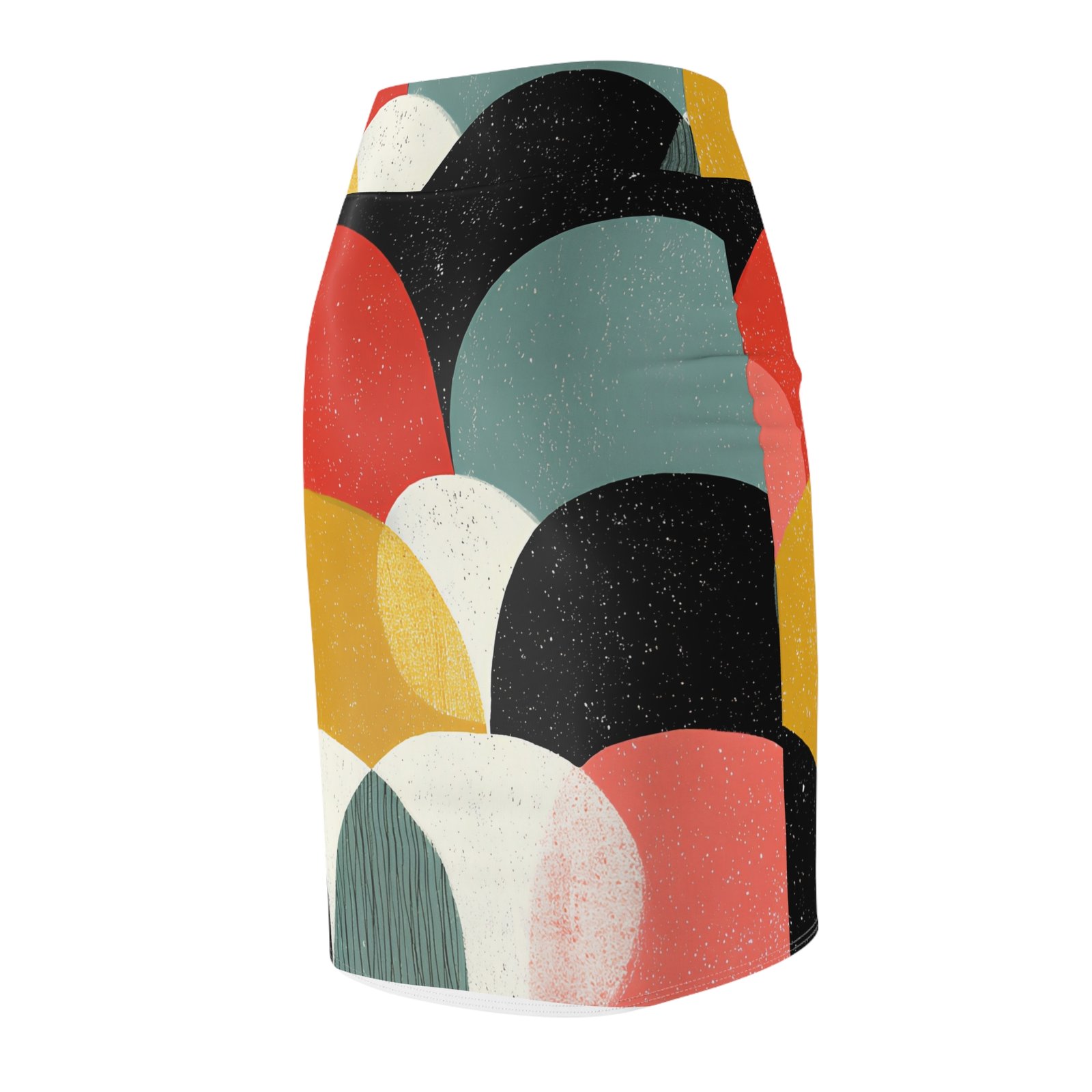 Stylish Women's Pencil Skirt with Colorful Geometric Design | Office Wear, Casual Outfit, Gift for Her, Summer Fashion, Trendy Clothing - Image 4