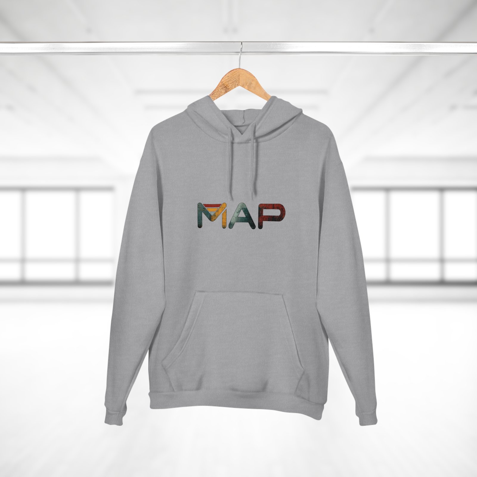 Map-Inspired Unisex Pullover Hoodie, Cozy Casual Wear, Unique Gift, Stylish Layer, Road Trip Essential - Image 8