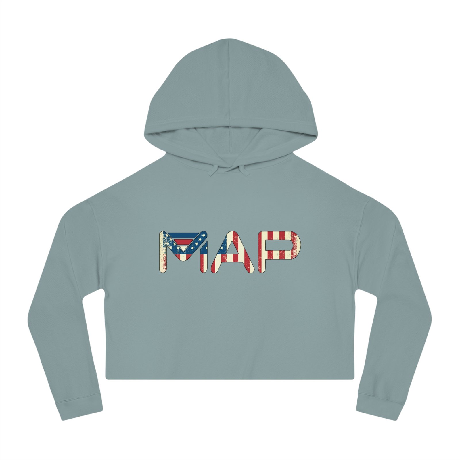 Cropped Hooded Sweatshirt with MAP Design | Stylish Women’s Casual Wear | Perfect for Travel, Summer Days, Gifts - Image 13