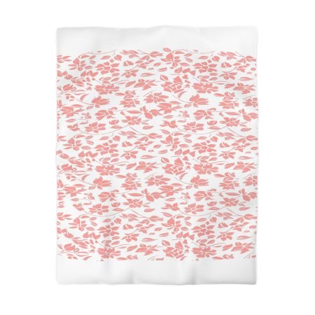 Serene Floral Microfiber Duvet Cover | Cozy Bedroom Bedding, Chic Home Decor, Modern Comfort, Perfect for Spring Decor, Gift for Homeowners