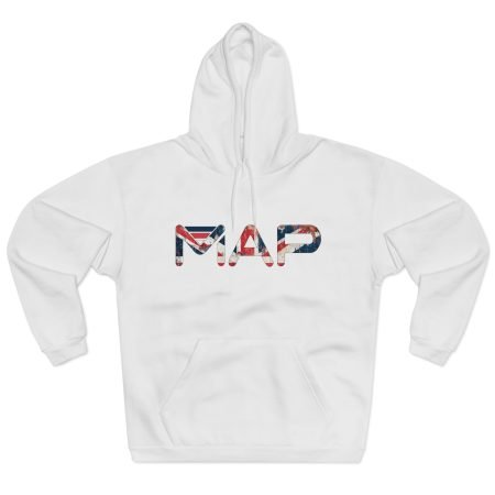 Stylish Unisex Pullover Hoodie with MAP Design - Perfect for Travel Lovers, Gifts, Casual Days, Unique Fashion, Cozy Wear