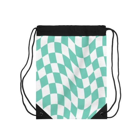 Chic Checkered Drawstring Bag | Sporty Gym Sack | Trendy Backpack for Teens | Casual Style | Perfect Gift for Birthdays, Holidays