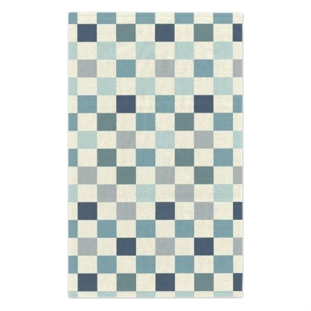 Abstract Blue Checkered Rally Towel, Sports Towel, Pool Towel, Beach Towel, Picnic Towel, Gift for Fans