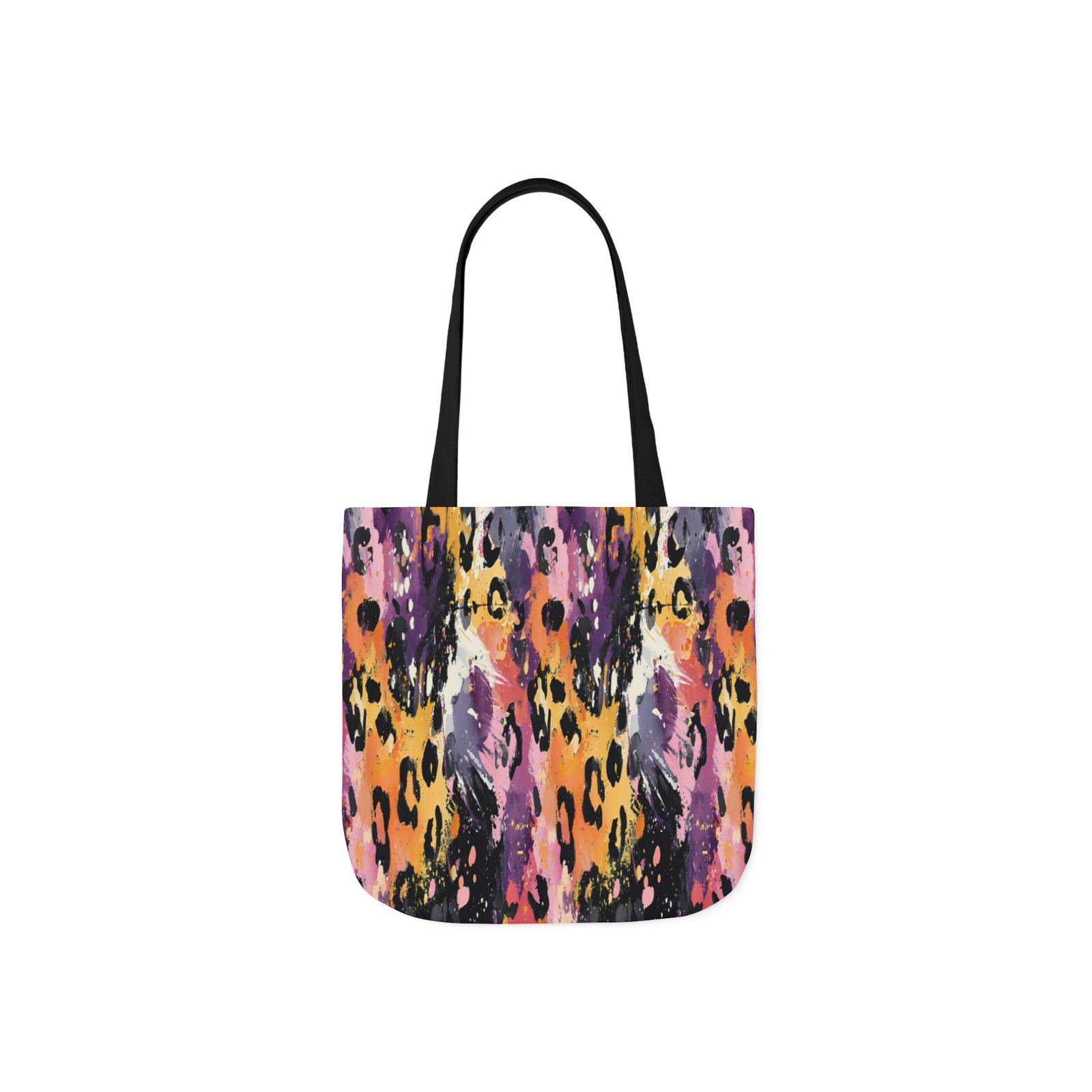 Vibrant Leopard Print Canvas Tote Bag, Colorful Shopping Bag, Stylish Everyday Tote, Eco-Friendly Gift, Beach or Grocery Bag - Image 7