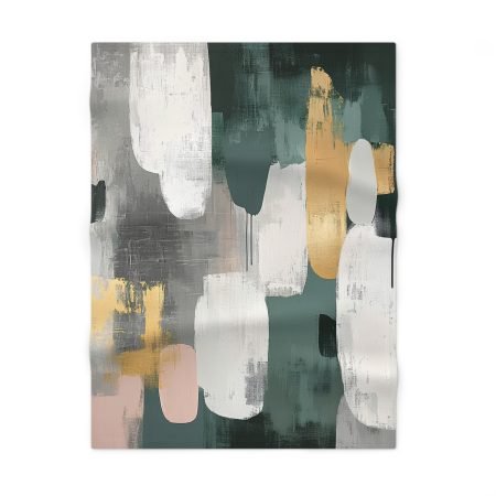 Boho Chic Fleece Baby Blanket | Cozy Nursery Decor, Soft Infant Blanket, Perfect Baby Shower Gift, Gender Neutral Design, Modern Art Style