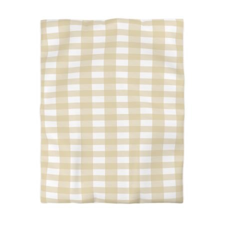 Crafted Microfiber Duvet Cover - Cozy Gingham Print, Bedroom Decor, Home Makeover, Gift for Housewarming, Farmhouse Style, Soft Bedding