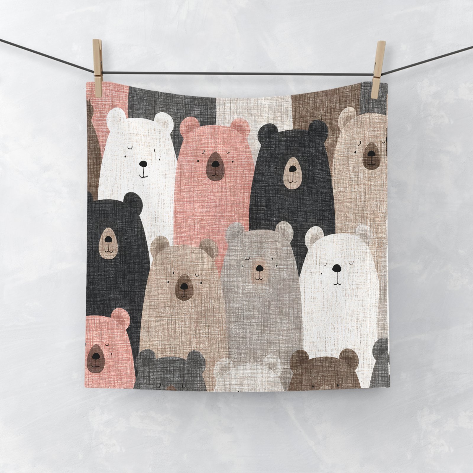 Cute Bear Face Towel - Whimsical Spa Essential, Perfect for Kids' Bathroom, Gifts for Nature Lovers, Cozy Decor - Image 3