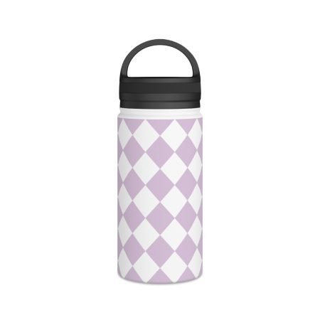 Chic Purple Harlequin Stainless Steel Water Bottle, Hydration Bottle for Travel, Gym, and Eco-Friendly Living
