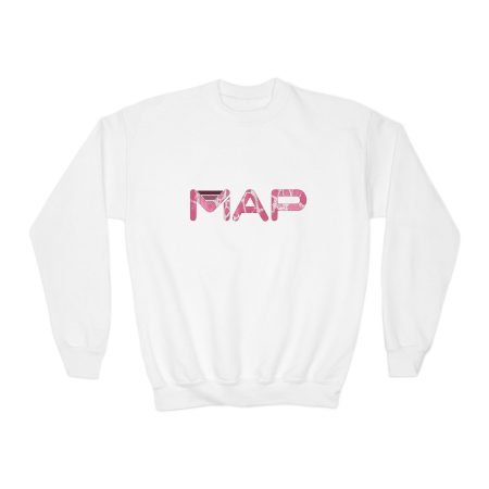 Youth Graphic Crewneck Sweatshirt, Trendy Youth Apparel, Perfect Gift for Kids, Comfortable Casual Wear, School and Play.