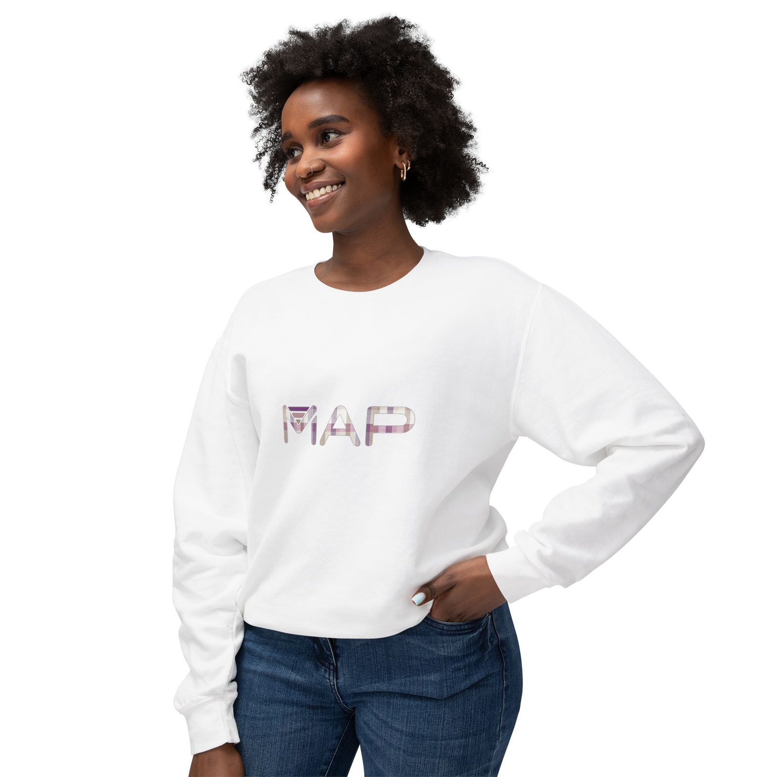 Map-Inspired Unisex Crewneck Sweatshirt | Casual Wear, Gift for Adventurers, Travel Inspiration, Lightweight Pullover, Everyday Style - Image 3
