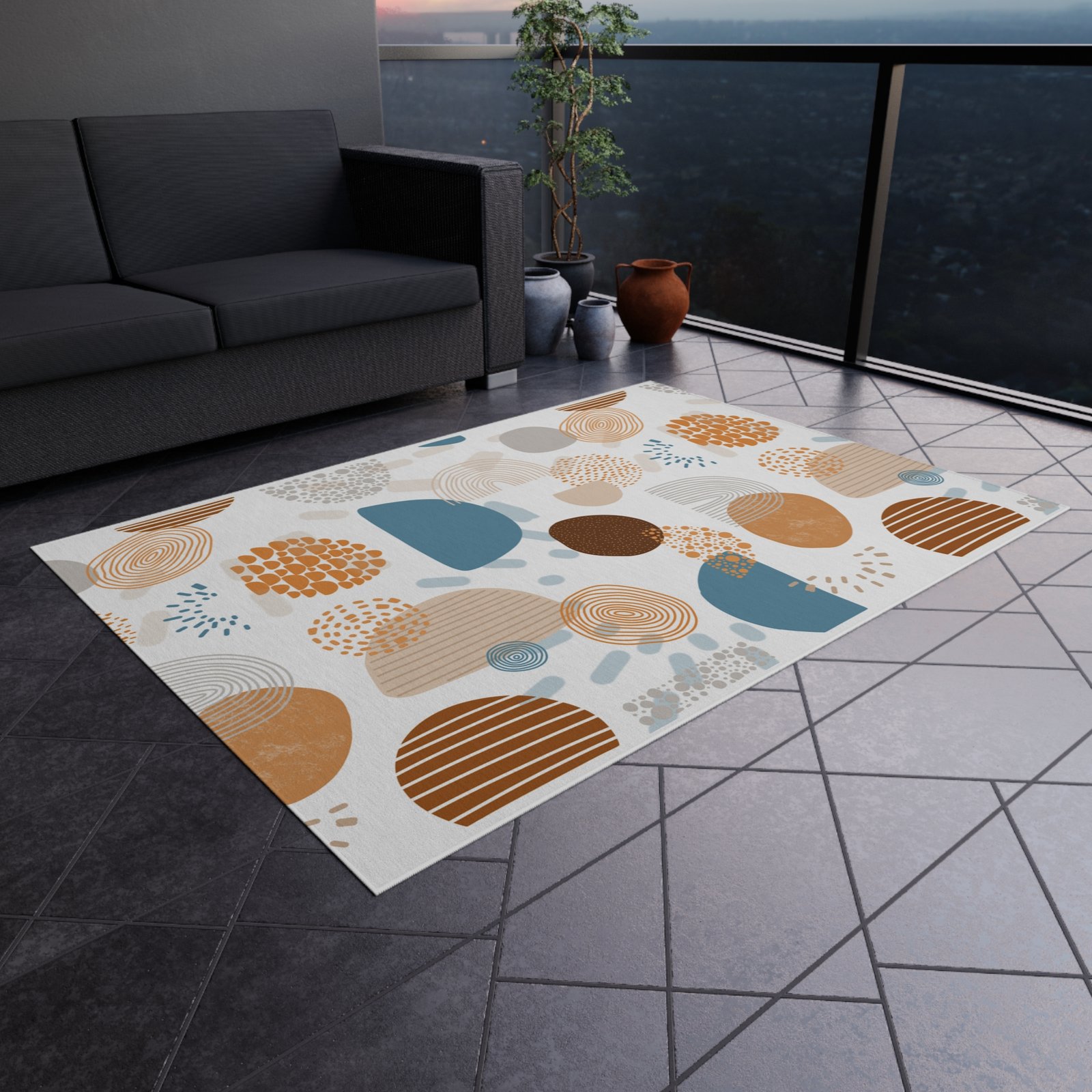 Chic Outdoor Rug, Boho Patio Mat, Modern Area Rug, Stylish Entryway Decor, Unique Garden Accent, Outdoor Living Essentials - Image 16