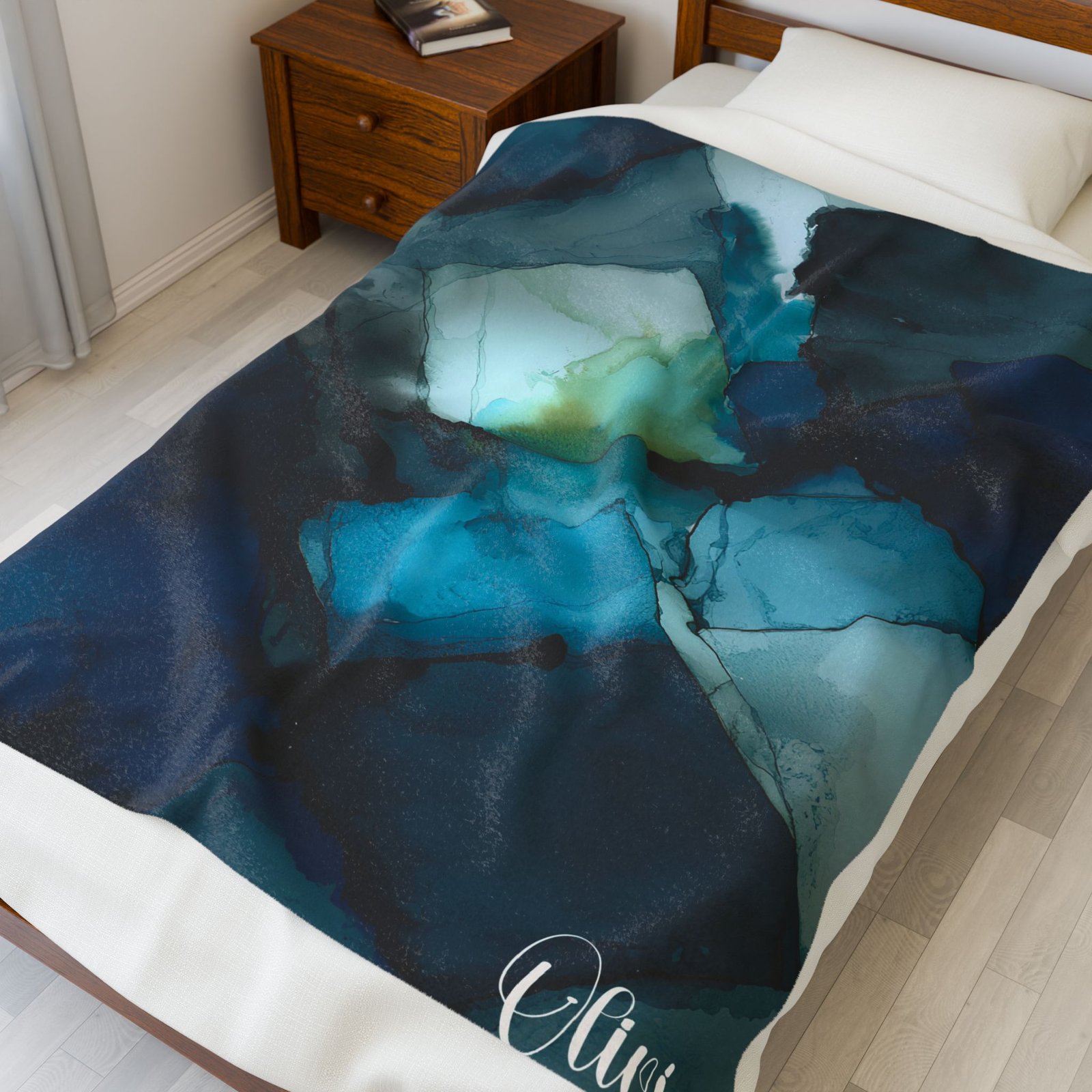 Cozy Velveteen Plush Blanket | Personalized Home Decor, Warm Throw, Wedding Blanket, Snuggly Couch Accessory - Image 3