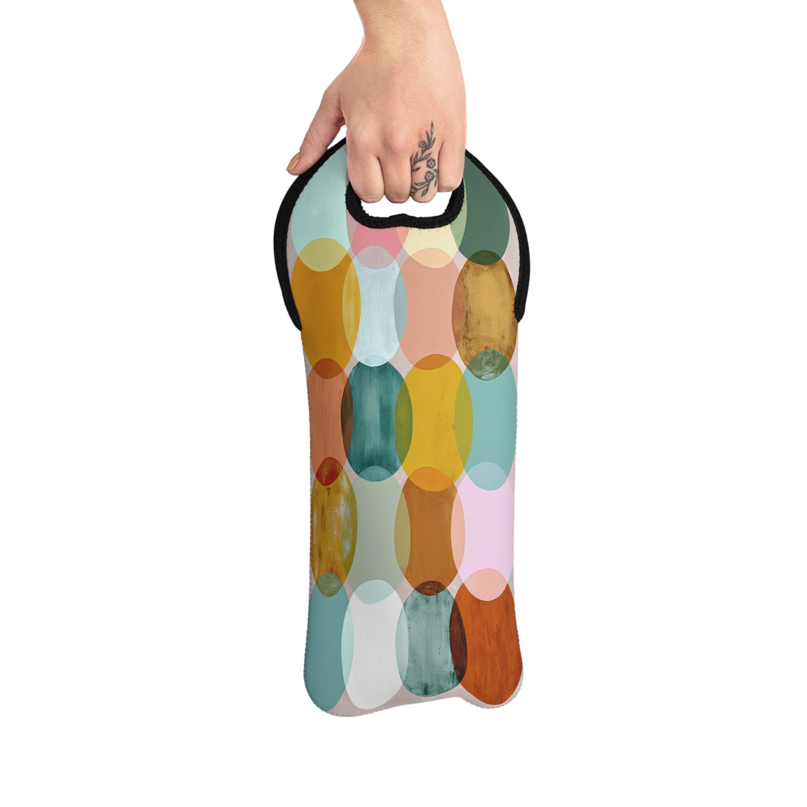 Colorful Wine Tote Bag, Eco-Friendly Wine Carrier, Gift for Wine Lovers, Picnic Accessory, Holiday Party Essential - Image 3