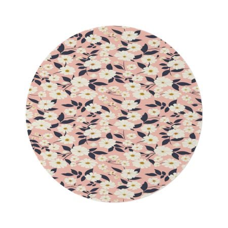 Floral Round Rug - Soft Area Mat for Living Room, Bedroom, Boho Decor, Home Accents, Spring Style, Gift for Her, Vintage Wallpaper