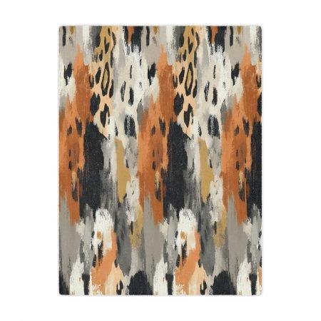 Cozy Abstract Minky Blanket in Earth Tones | Soft Throw for Home Decor, Baby Shower Gift, Nursery, Reading Nook, Couch