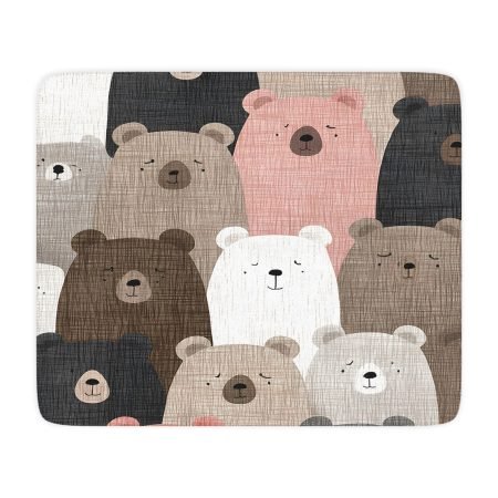 Cozy Bear Print Sherpa Blanket - Perfect for Snuggling, Camping, and Gift Giving for Bear Lovers, Winter, and Cozy Nights