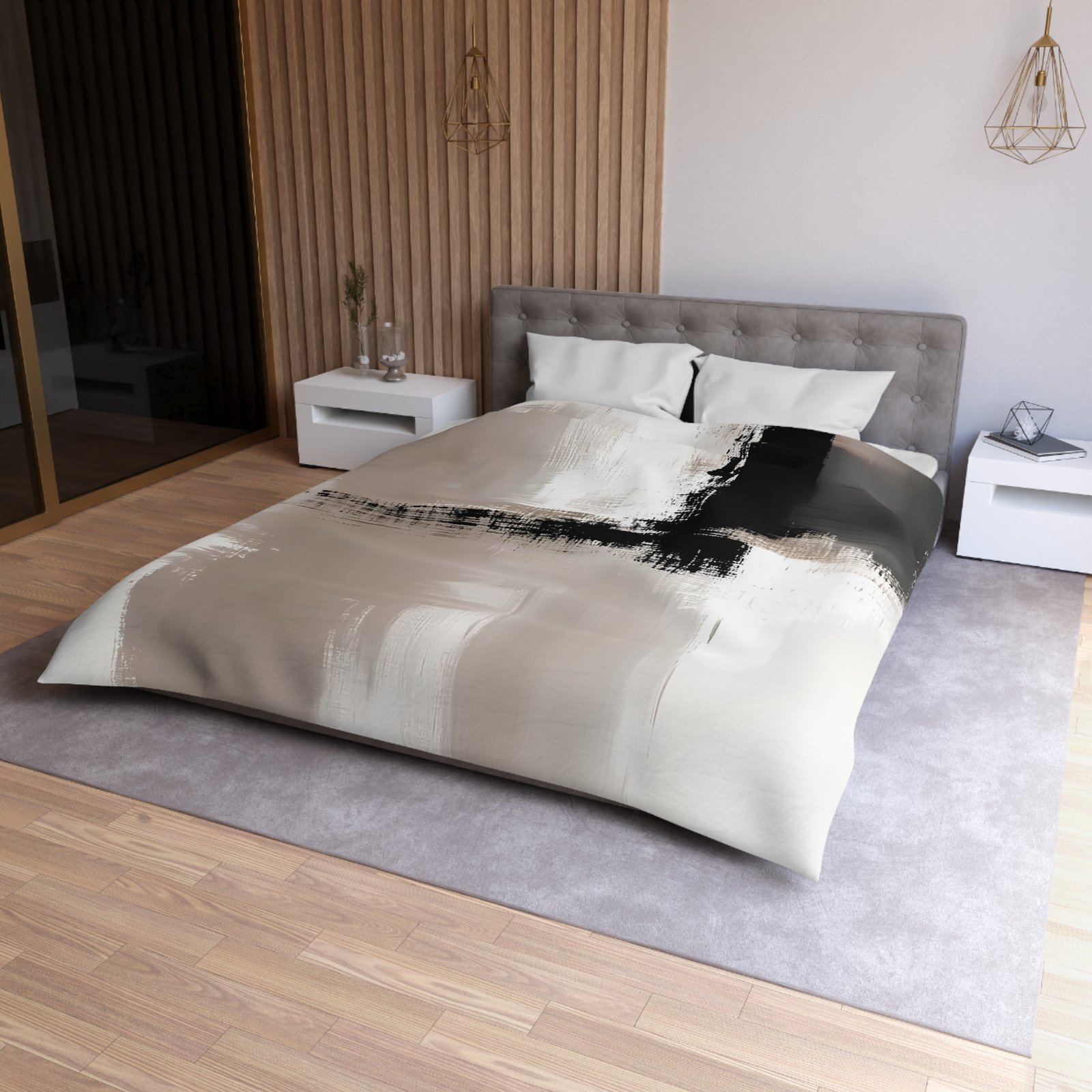 Stylish Microfiber Duvet Cover, Modern Abstract Bedding, Cozy Home Decor, Minimalist Bedroom, Art-Inspired Comforter - Image 12