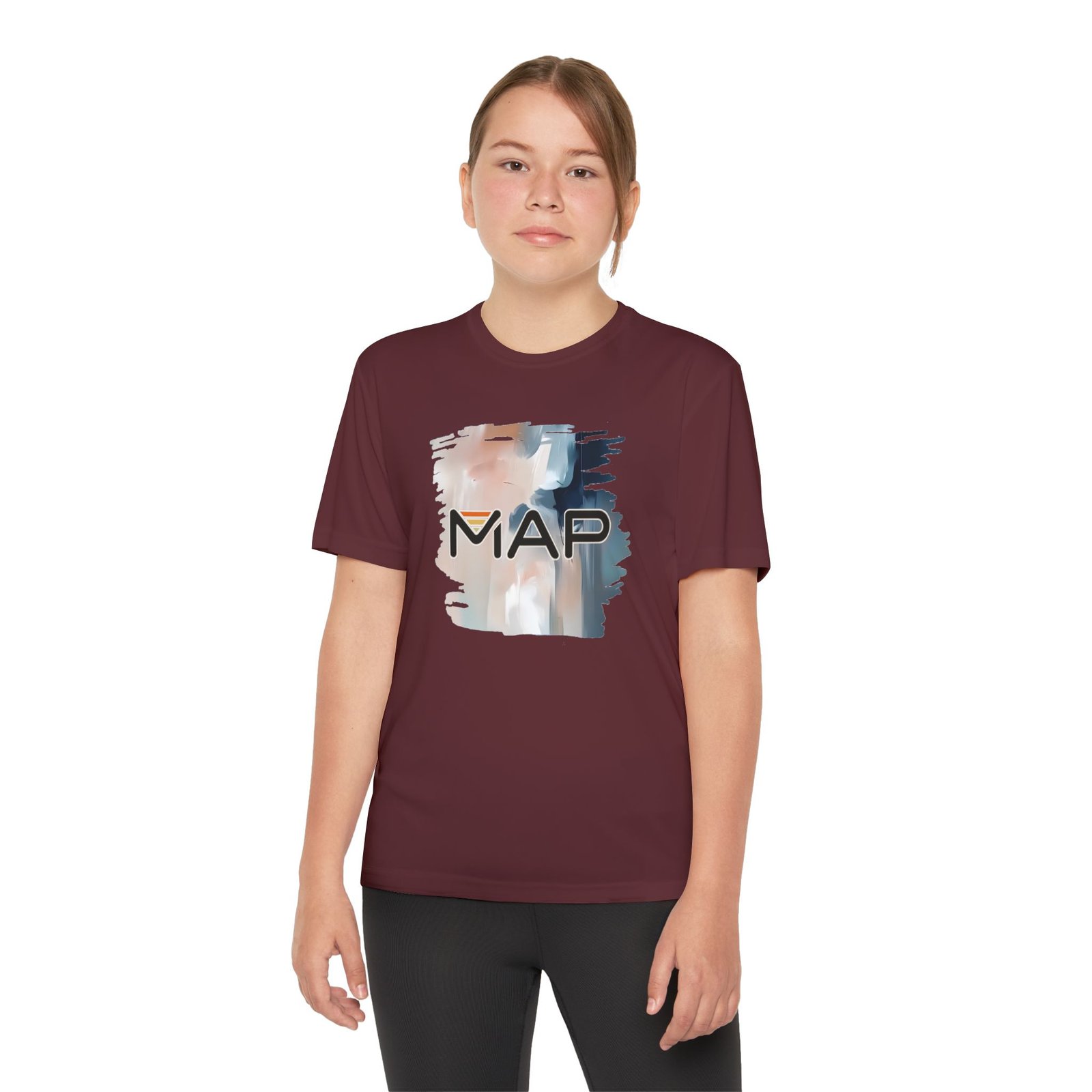 Youth Competitor Tee with MAP Design, Athletic T-Shirt, Sportswear for Kids, Gift for Young Athletes, Summer Activewear - Image 36